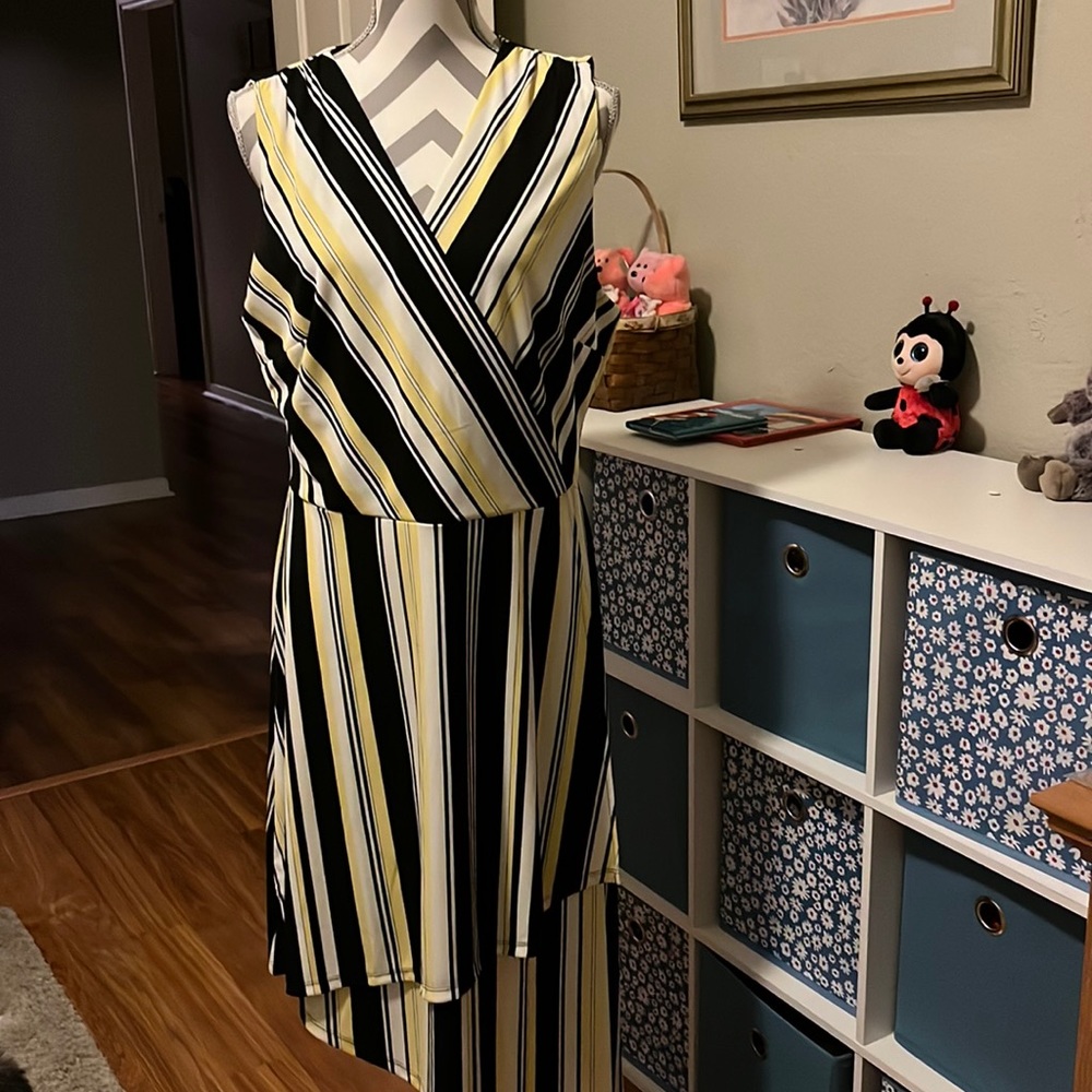 INC Faux Wrap Tank Dress
